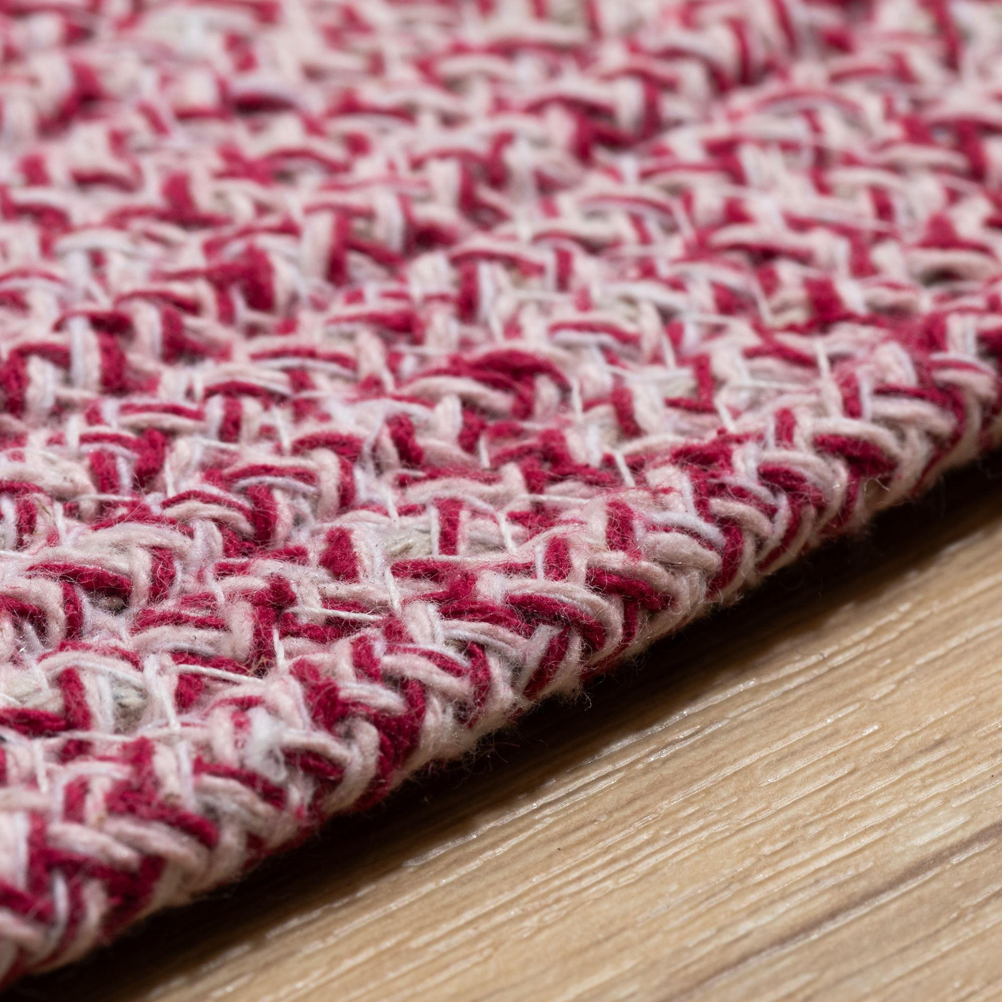 Thumbnail - Steffensmeier Handwebteppich, Altrosa, Naturmaterialien, Rund, 100x100 cm, für Fußbodenheizung geeignet, Teppiche & Böde...