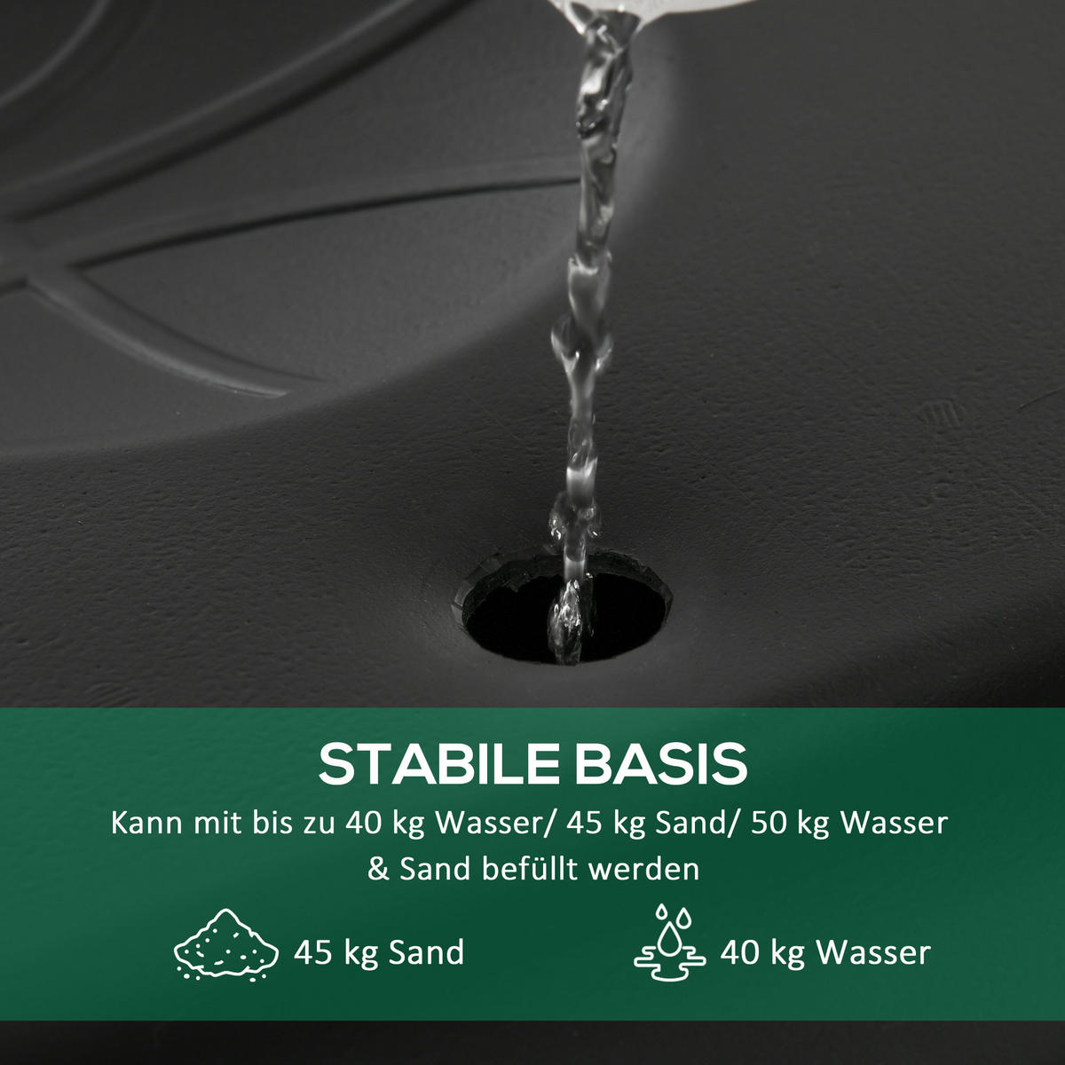 BASKETBALLSTÄNDER mit Rädern rollbar 210-260 cm höhenverstellbar Stahl Schwarz - Schwarz, Metall (60/90cm) - HOMCOM