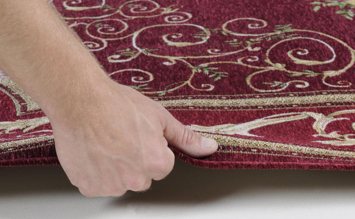 FALCHWEBTEPPICH Flomi Florentina 60x90 cm - Rot, Textil (60/90cm) - THEKO