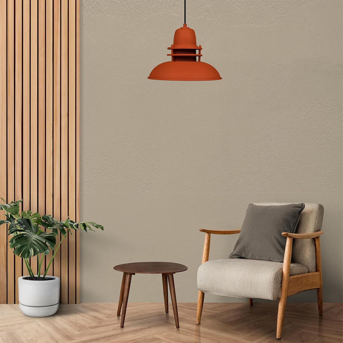 PENDELLEUCHTE Leuchtturm 34/24 - Orange, Metall (34/34/24cm) - Bamyum