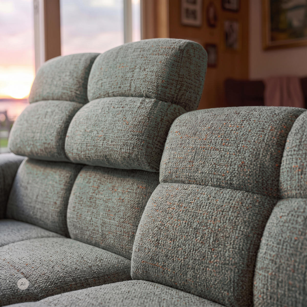 ECKSOFA TENDER Links mit Schlaffunktion und Verstellbare Kopfstützen, Chenille hellgrün - Schwarz/Hellgrün, Holz/Kunststoff (315/176cm) - Muffo