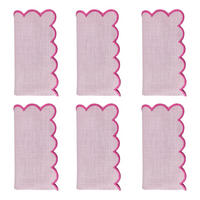 SERVIETTE (6er Set) Summer Cheer - Pink, Textil (42/42cm) - Butlers