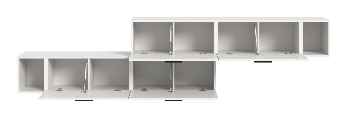 WOHNWAND The One weiß 276/34/97 cm - Weiß, Holzwerkstoff (276/97/34cm) - Xonox