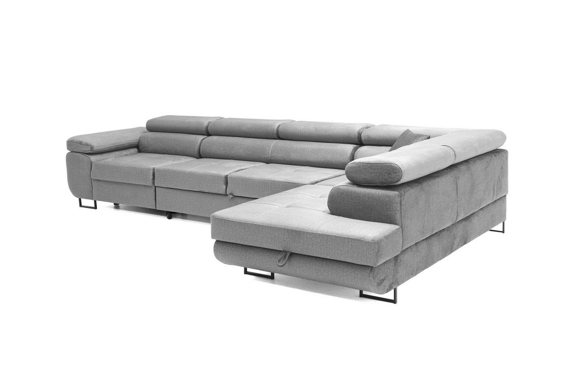 ECKSOFA WILD MAXI Rechts Grau - Grau, Holz (203/350cm) - Muffo