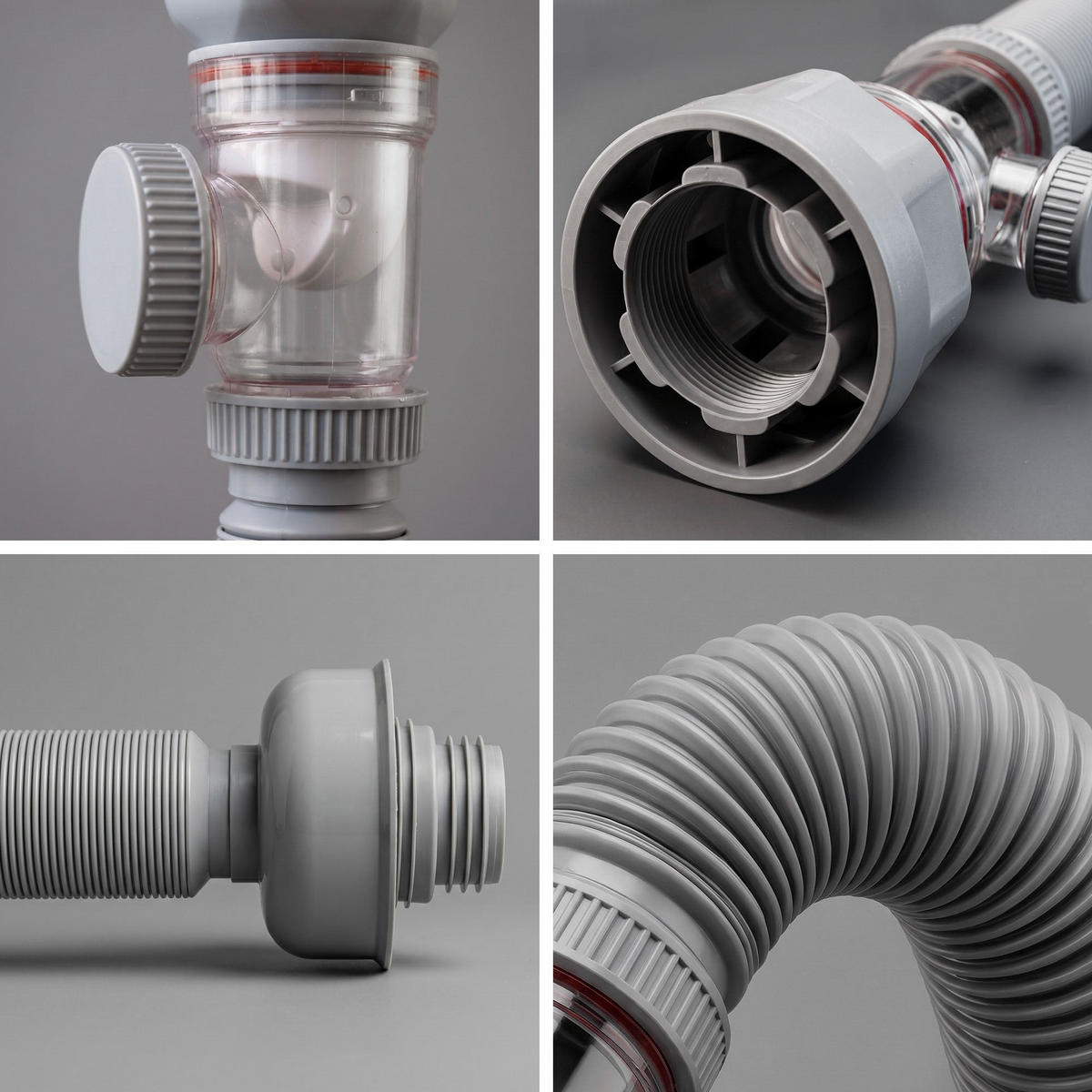 WASCHBECKEN-SIPHON Grau - Grau, Kunststoff (6.5/10/10cm) - Akord