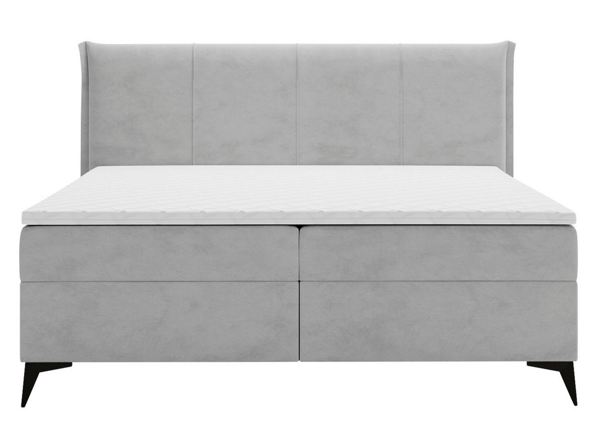 BOXBETT Eco - Hellgrau/Schwarz, Holz/Holzwerkstoff (180/200cm) - MIRJAN24