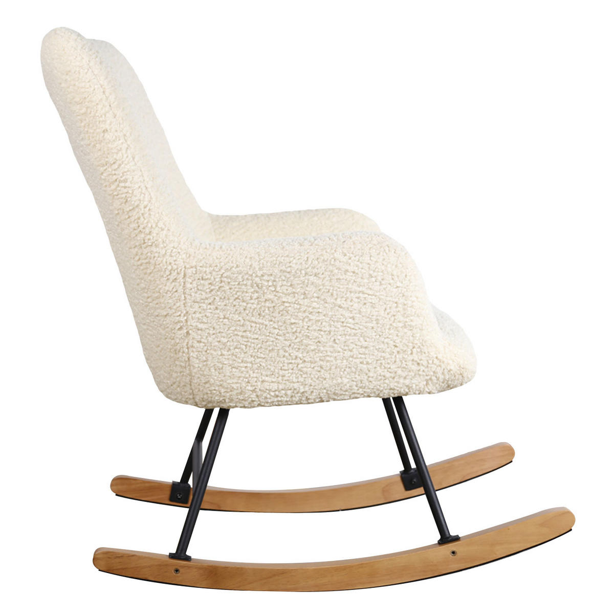 SCHAUKELSTUHL Kaira Beige - Beige, Textil (72/98/93cm) - Happy Garden