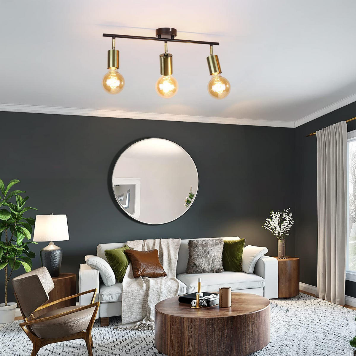 STRAHLER Dank 3-flammig 52/4/12 cm - Goldfarben, Metall (52/4/12cm) - ZMH