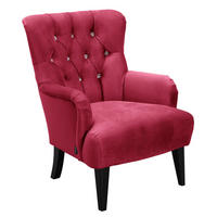 SESSEL Kayley Samtvelours rot - Rot, Kunststoff (71/97/82cm) - 58aufmkessel