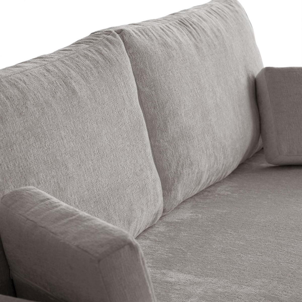 SOFA NUBO mit Schlaffunktion und Bettkasten Harmony 80 - Grau, Textil (205/91/86cm) - Lookway