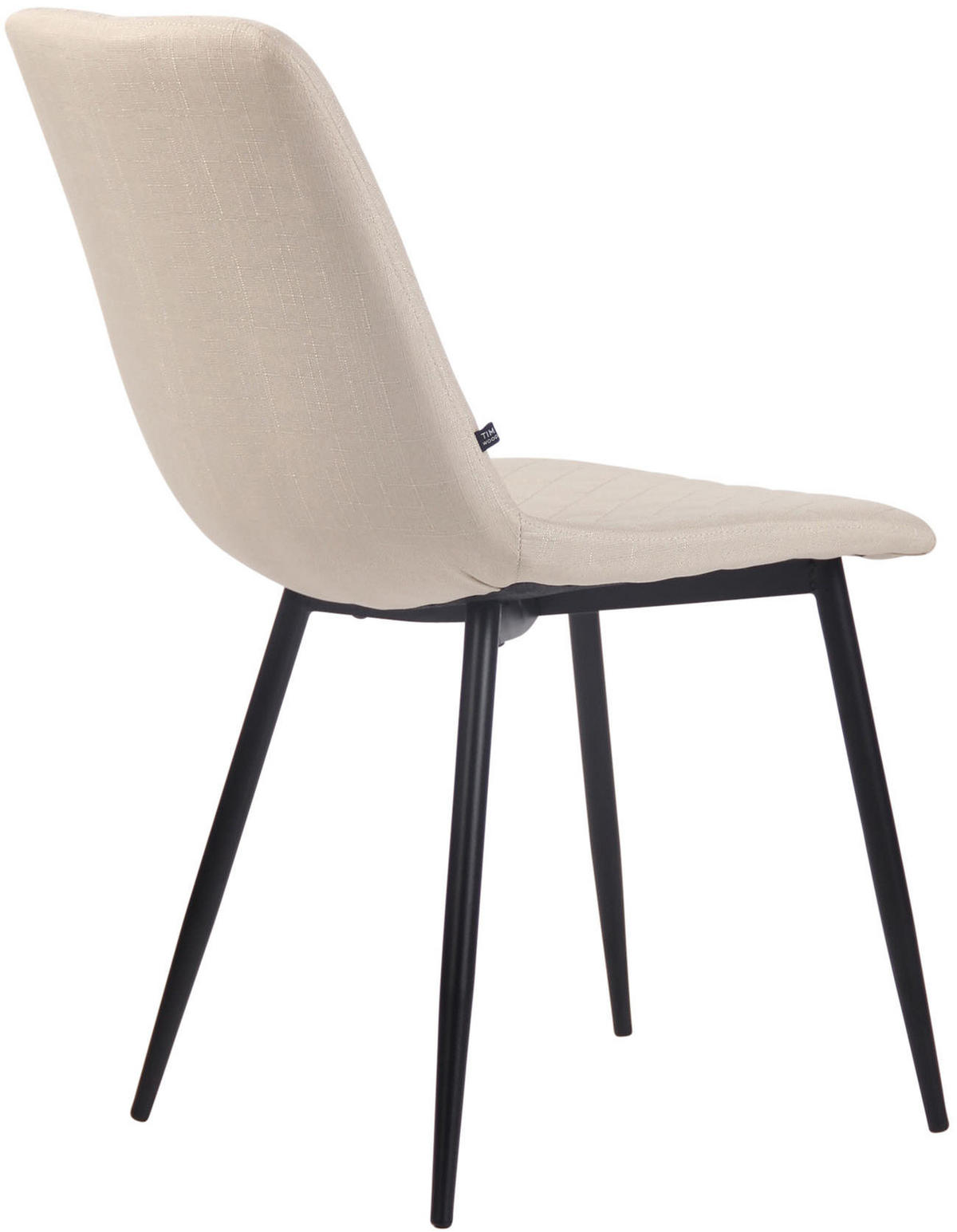 STUHL Stoff creme - Creme/Schwarz, Textil/Metall (45/83/57cm) - CLP