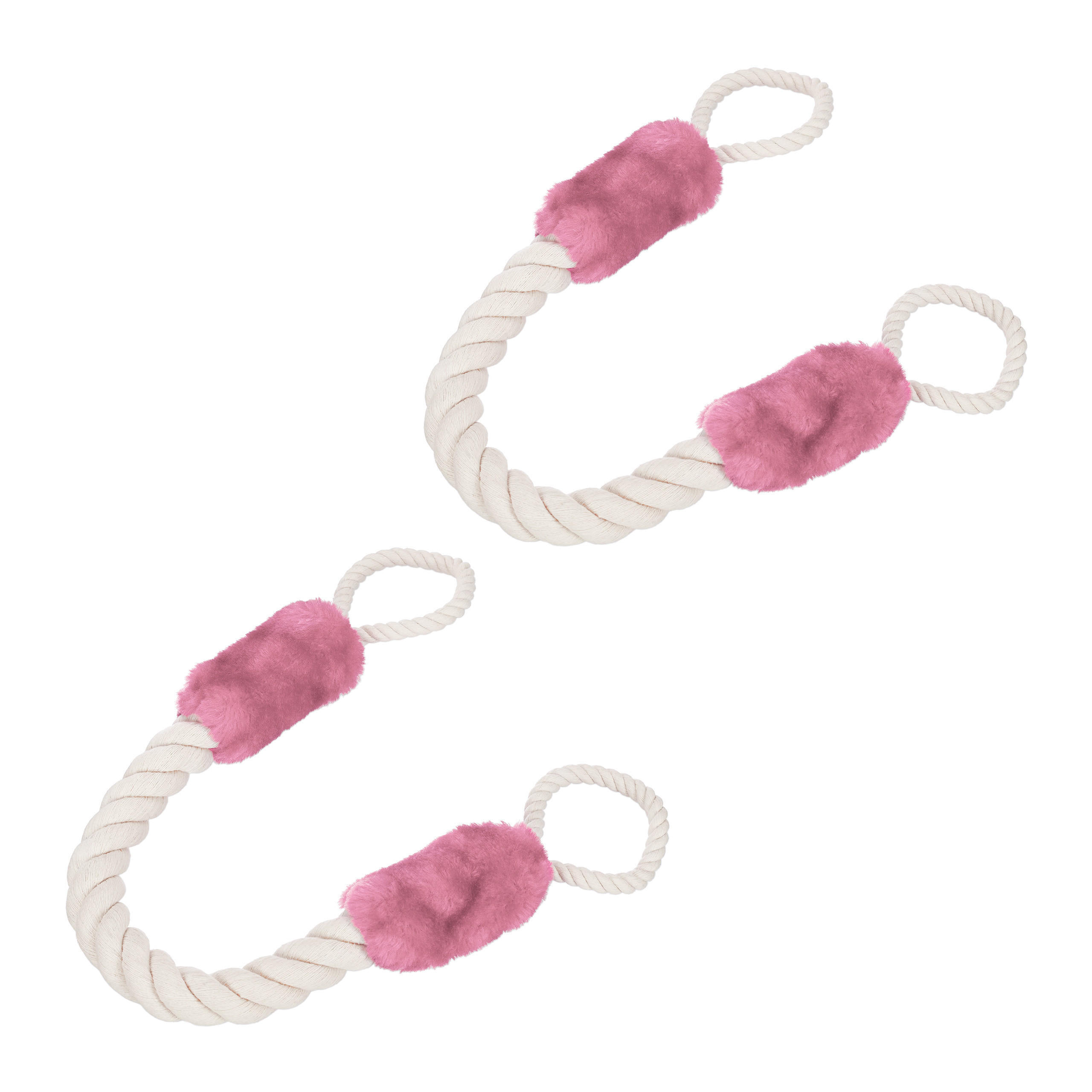 TÜRSTOPPER Creme Rosa 2er-Set Klemmschutz - Creme, Textil (4.5/4.5cm) - Relaxdays
