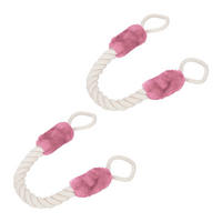 TÜRSTOPPER Creme Rosa 2er-Set Klemmschutz - Creme, Textil (4.5/4.5cm) - Relaxdays
