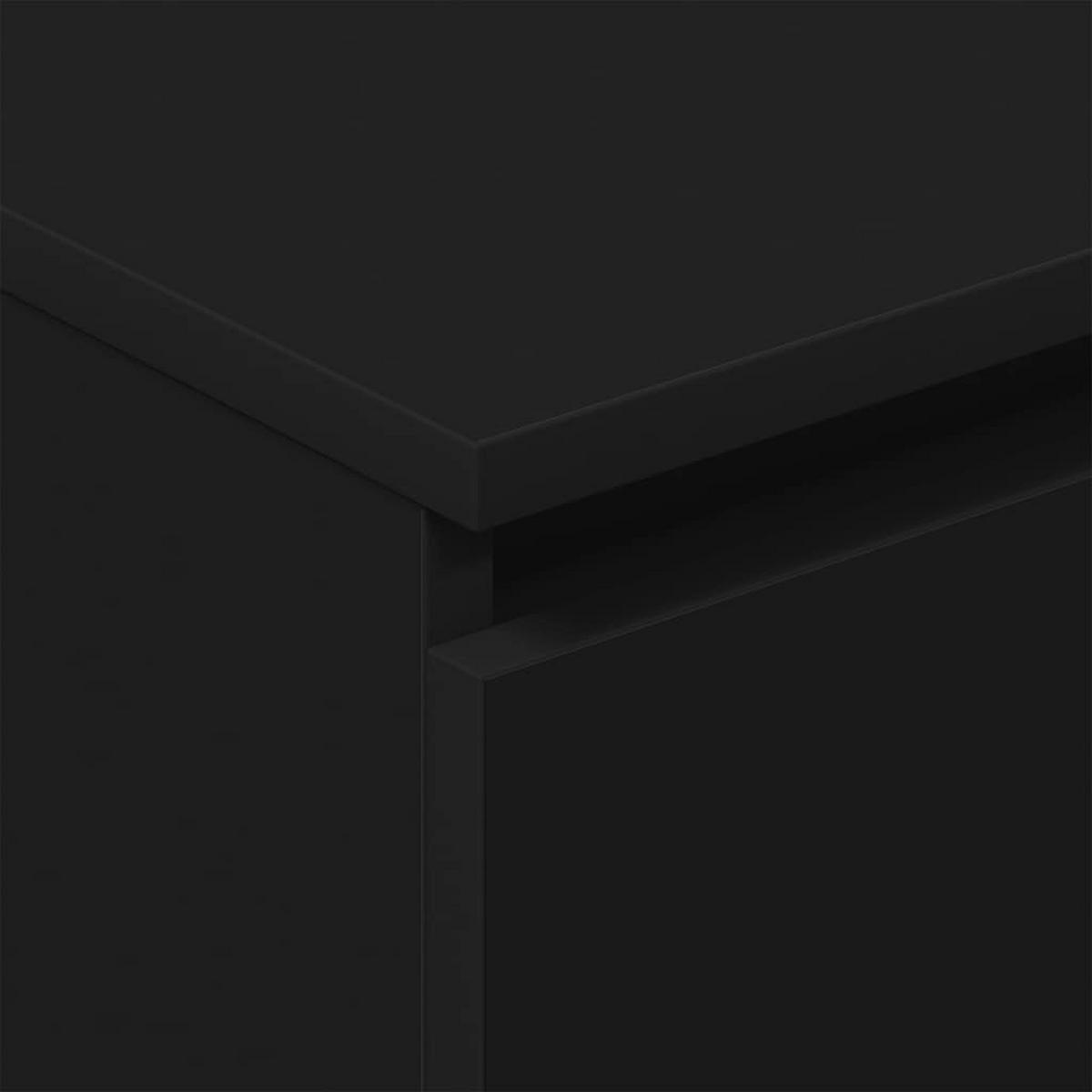 SIDEBOARD SCHWARZ 60X35X98,5 CM HOLZWERKSTOFF - Schwarz, Holz (35/98.5/60cm) - vidaXL