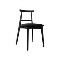 WOHNZIMMER STUHL KT71, Holzfarbe: Schwarz - Schwarz, Holz/Textil (48/75/54cm) - MIRJAN24