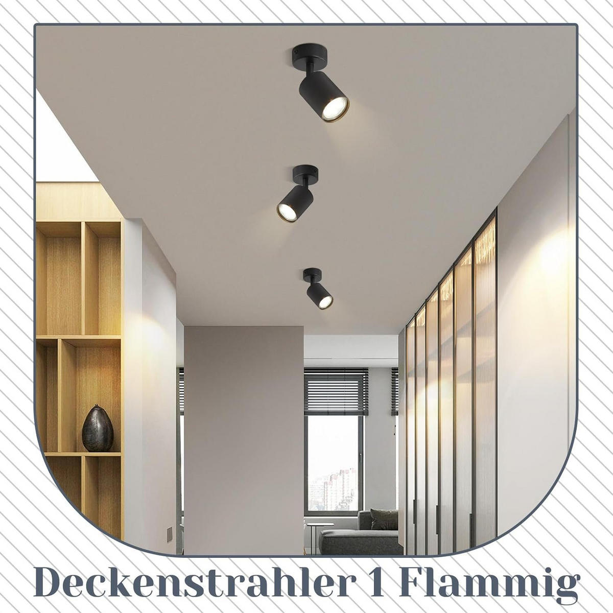 STRAHLER Freiheit 1-flammig 6/6/14 cm - Schwarz, Metall (6/6/14cm) - Nettlife