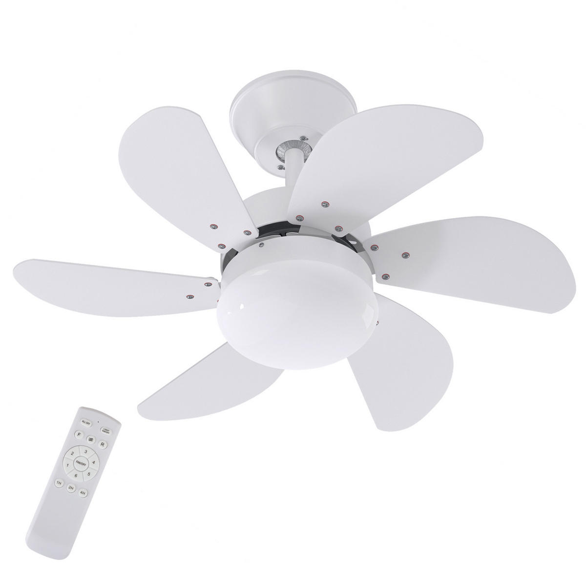 DECKENVENTILATOR Emma II 75/75/43cm - Weiß, Metall (75/75/43cm) - Nettlife