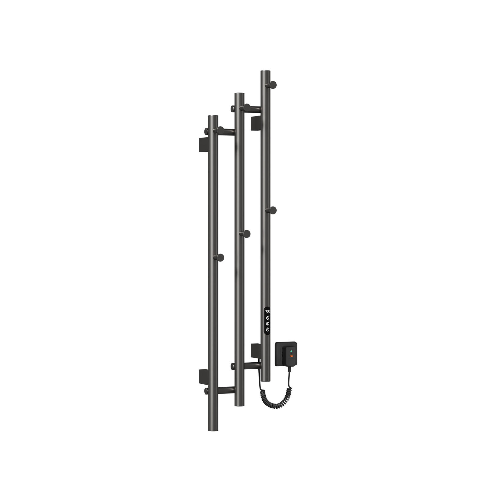 HEIZKÖRPER elektrisch vertikal 115 x 21,6 cm mit Smart-Steuerung Anthrazit - Anthrazit, Metall (21.6/115/9.4cm) - EMKE