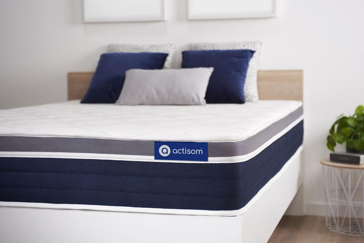 MATRATZE Actilatex confort Latex und Memory-Schaum 90 x 190 cm h2 - Weiß, Textil (90/190cm) - ACTISOM