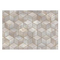 FOTOTAPETE 208x146 cm - Geometrisches Mosaik - Grau, Textil (208/146cm) - Wallfluent