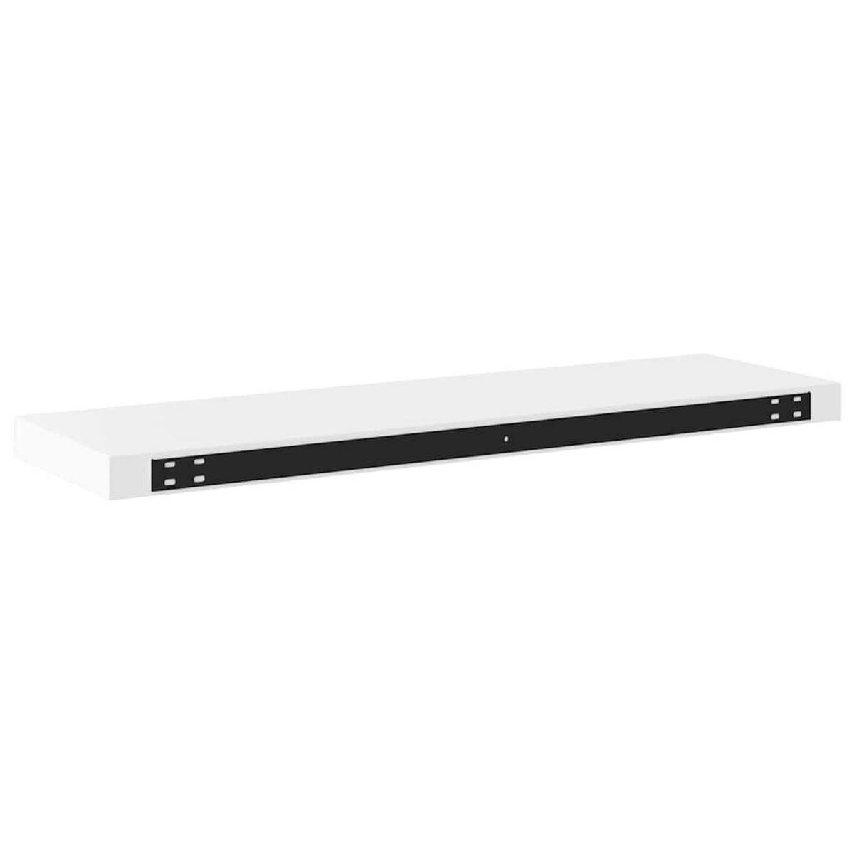 SCHWEBEREGALE 2Er Set Weiss 80/23,5/3,8 Cm Mdf - Weiß, Holzwerkstoff (23.5/3.8/80cm) - vidaXL