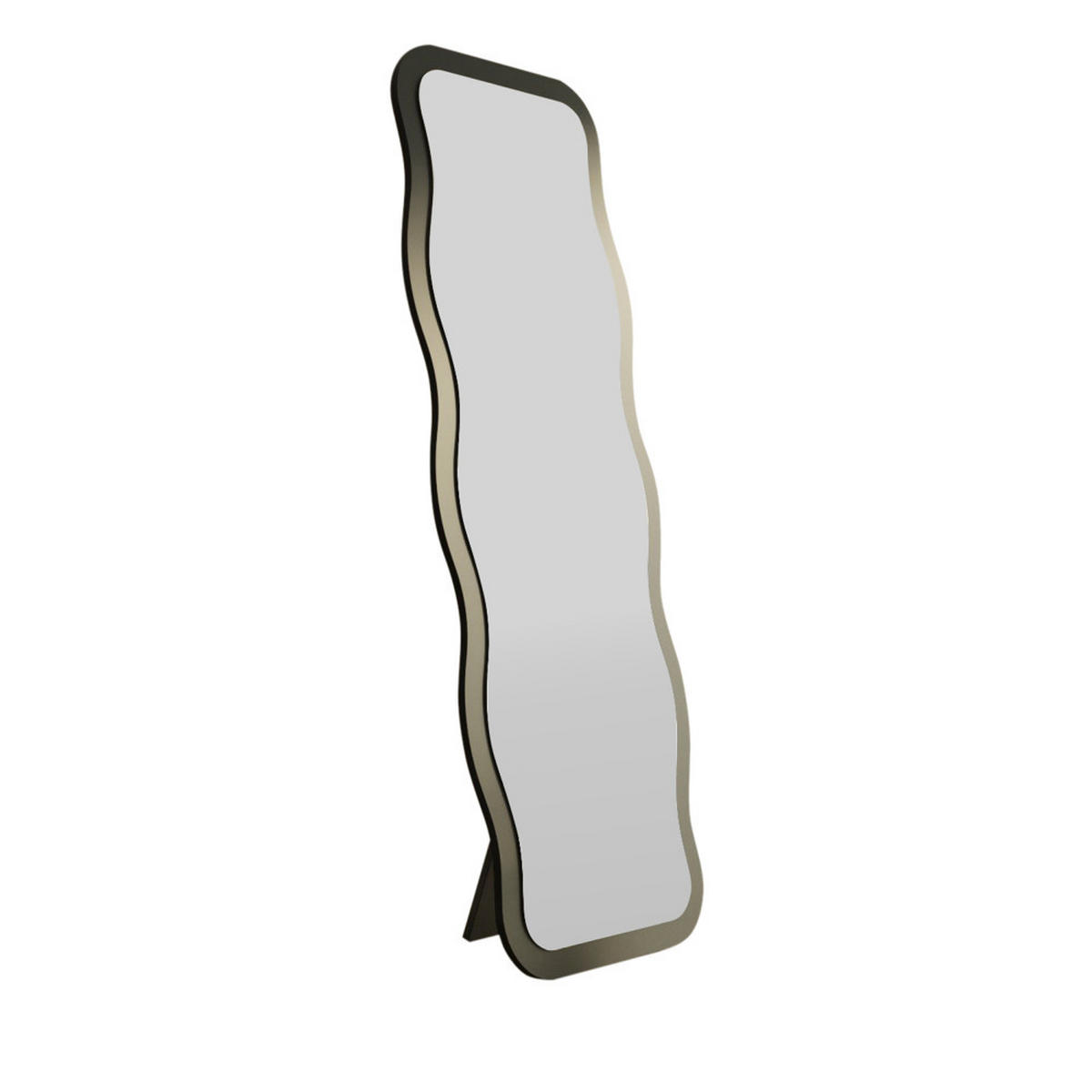 STANDSPIEGEL aus Holz 50x160cm - Curvi - Schwarz - Schwarz, Holz (50/160/2.2cm) - Drawer