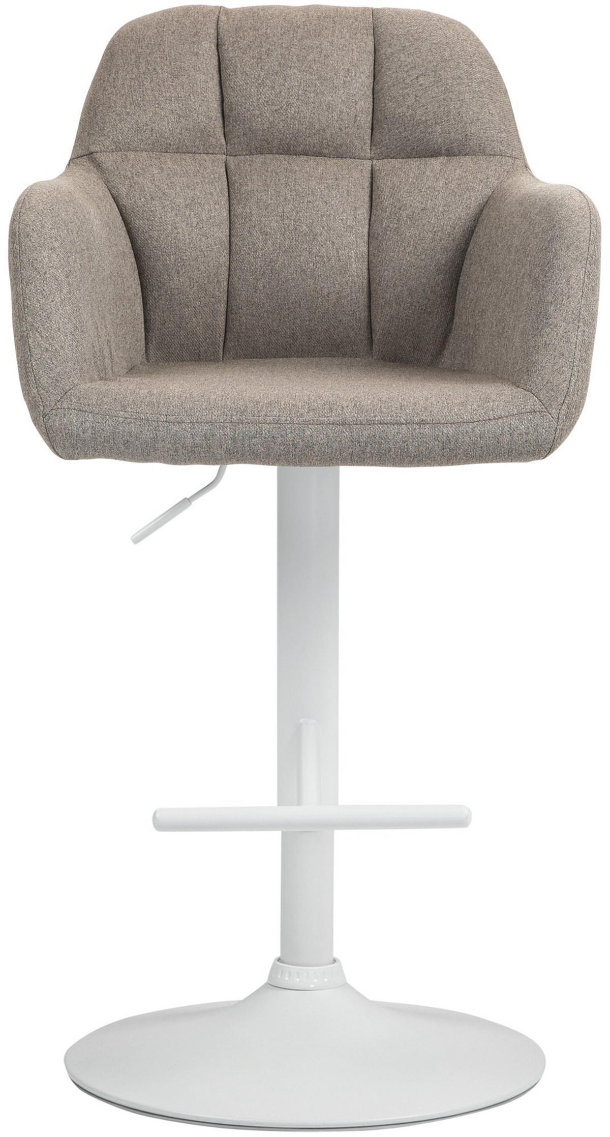 BARHOCKER Stoff taupe - Taupe/Weiß, Textil (57/97/59cm) - CLP