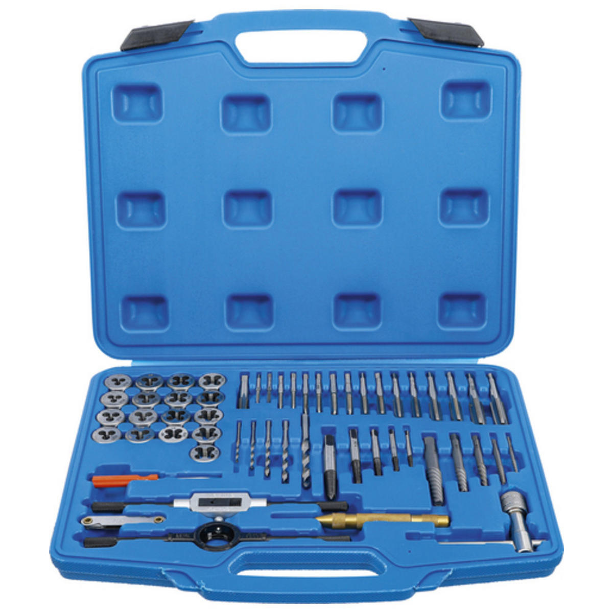 GEWINDESCHNEID-SATZ, 56-teilig, M3-M12 - Multicolor, Kunststoff (385/310/60cm) - BGS technic