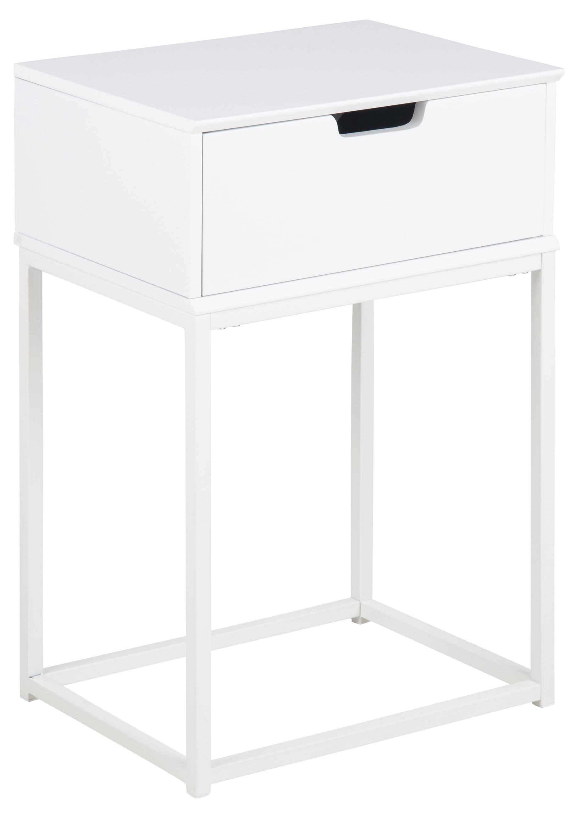 NACHTSCHRANK Weiß - Weiß, Holzwerkstoff (40/62/30cm) - ebuy24