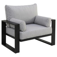 LOUNGESESSEL Verdino mit Metallrahmen Hellgrau - Beige, Metall (94/90/87cm) - Beautysofa