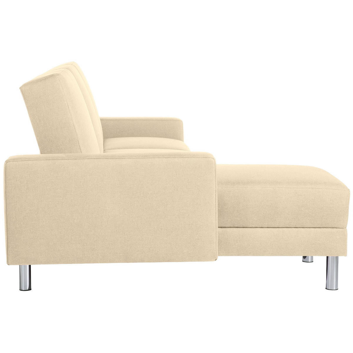 FUNKTIONSSOFA mit Hocker Katryna Flachgewebe beige - Beige, Kunststoff (144/92/230cm) - 58aufmkessel