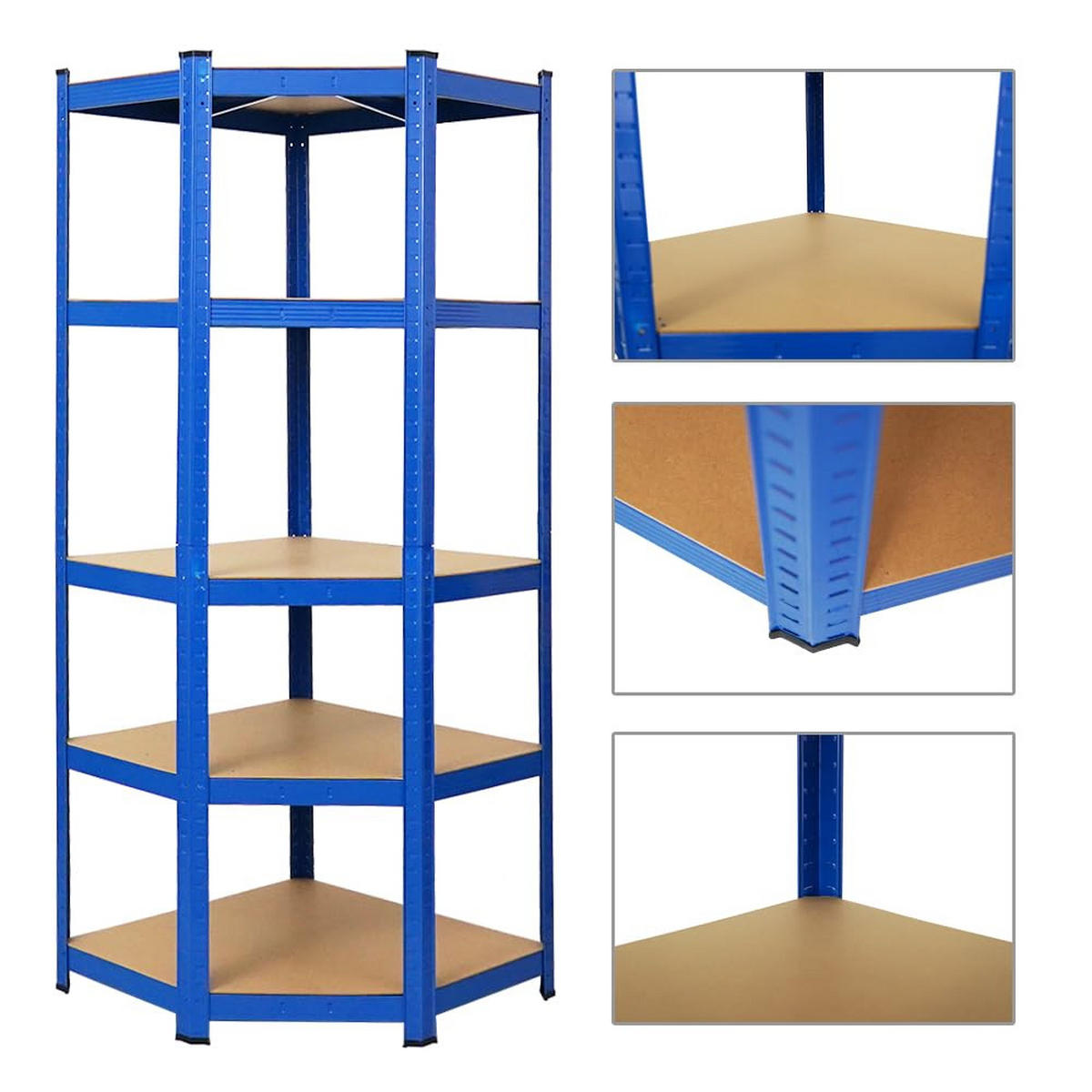 ECKREGAL Ragnar 2er-Set mit Schwerlastregal Ragnar Fachlast 175 kg Blau - Blau, Metall (90/180/40cm) - PROREGAL