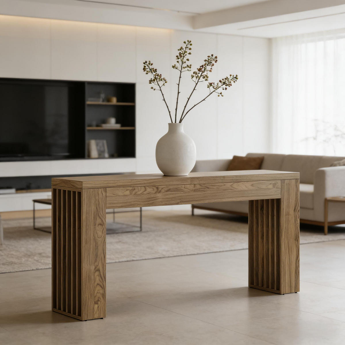 KONSOLETISCH Braun 150/30/80 cm` - Braun, Holzwerkstoff (30/150/80cm) - PANGIVO