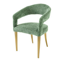 STUHL BOUTIQUE Strukturstoff Grün 80 cm - Goldfarben/Grün, Textil/Metall (56/81/54cm) - riess-ambiente