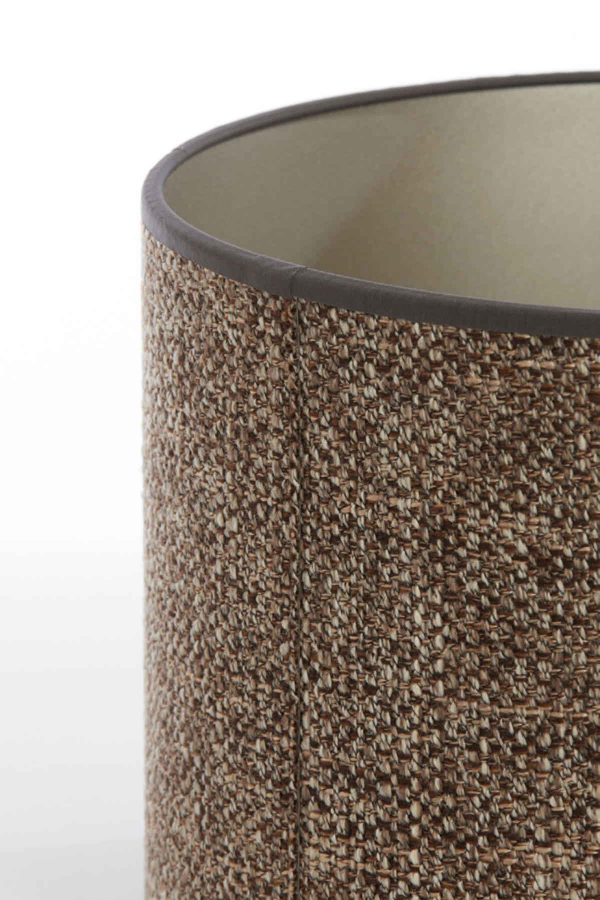 LAMPENSCHIRM Saverna Braun Ø30/21 cm - Dunkelbraun, Textil (30/30/21cm) - Light & Living