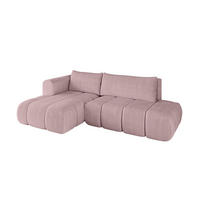 ECKSOFA Ottomane Links CLOUD-L 289x180x40 Rosa Cord - Rosa, Holzwerkstoff/Kunststoff (180/289cm) - ALTDECOR