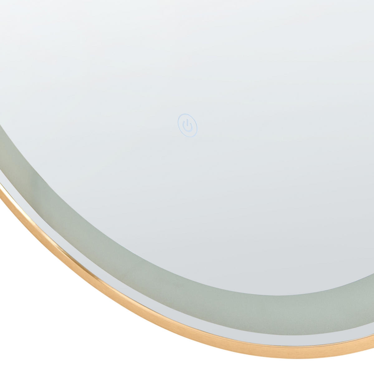 OGLINDĂ DE BAIE CU LED 60/120 cm argintie Chiddes - argintiu/auriu, sticlă (60/120/3cm) - Beliani