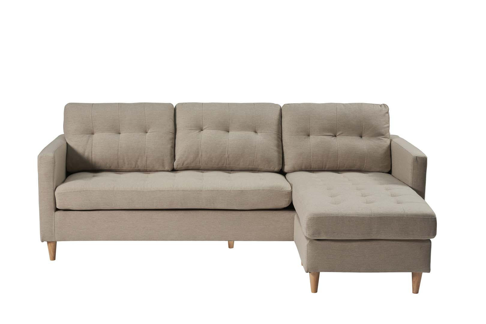 ebuy24 Ecksofa Sand 219x151 cm