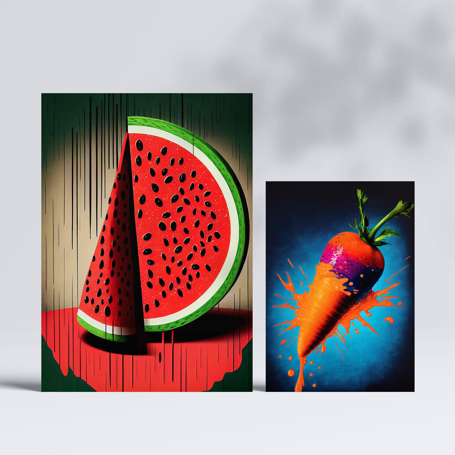 POSTER Set Mit 6 Ausgewogene Ernährung Vollfarbige Plakate Von Obst, Gemüse A3 & A4 Rahmenlos - Klar, Papier (29/3cm) - Nacnic