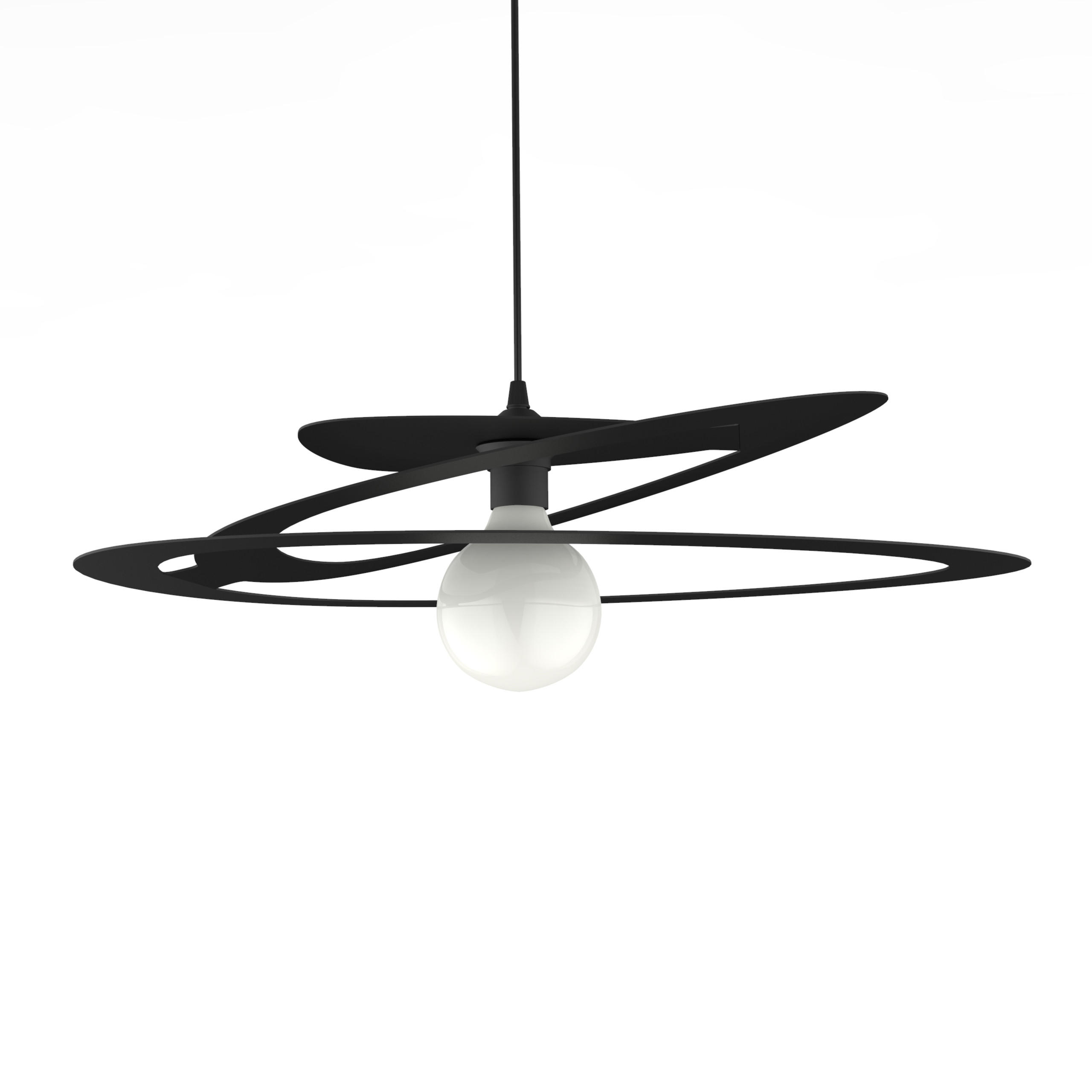 Lumicom Hängeleuchte Schwarz 60x11x51 cm