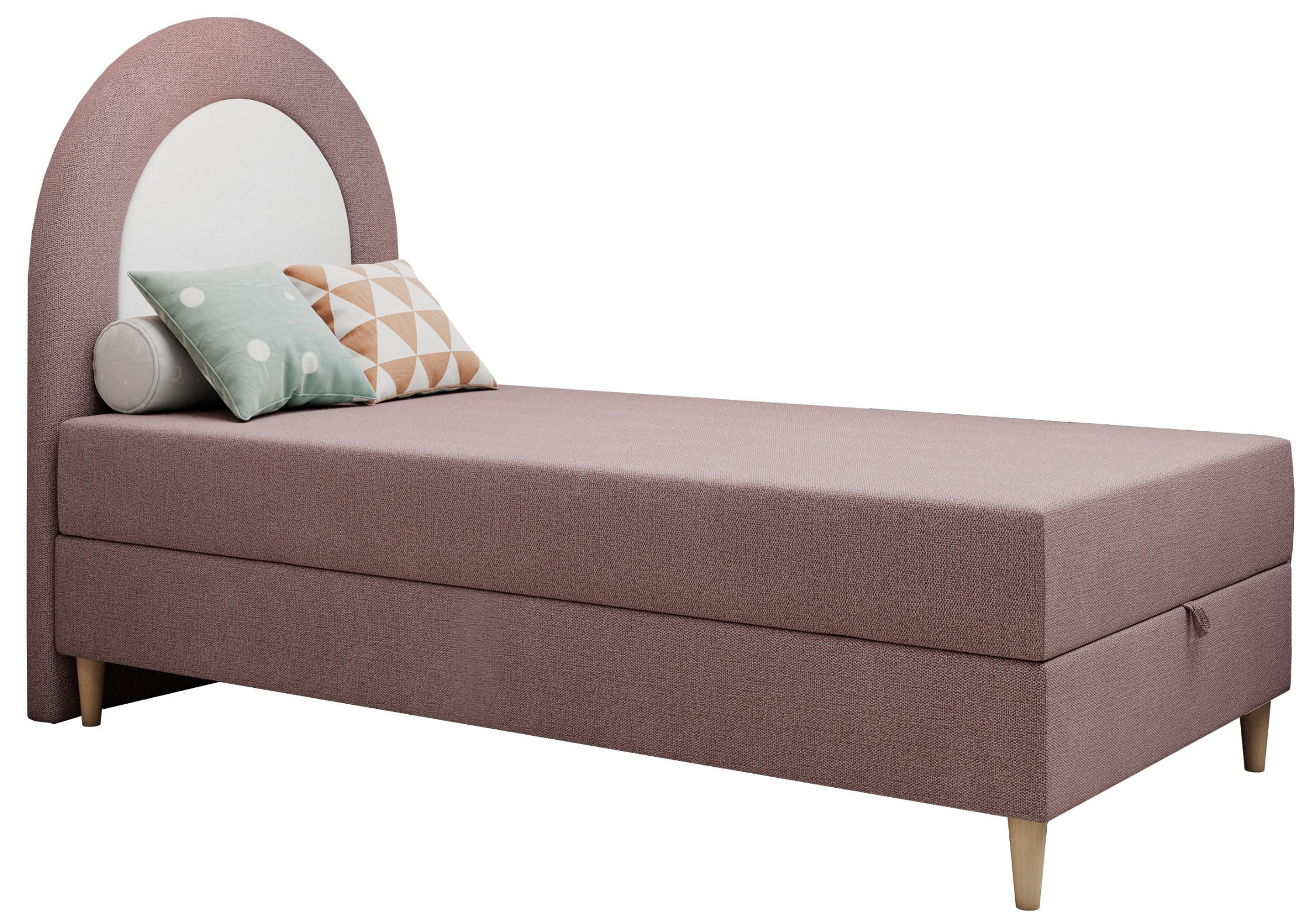 BOXBETT NEST 90/180 Rosa Struktur - H3 - Rosa, Holz/Textil (90/180cm) - MKS