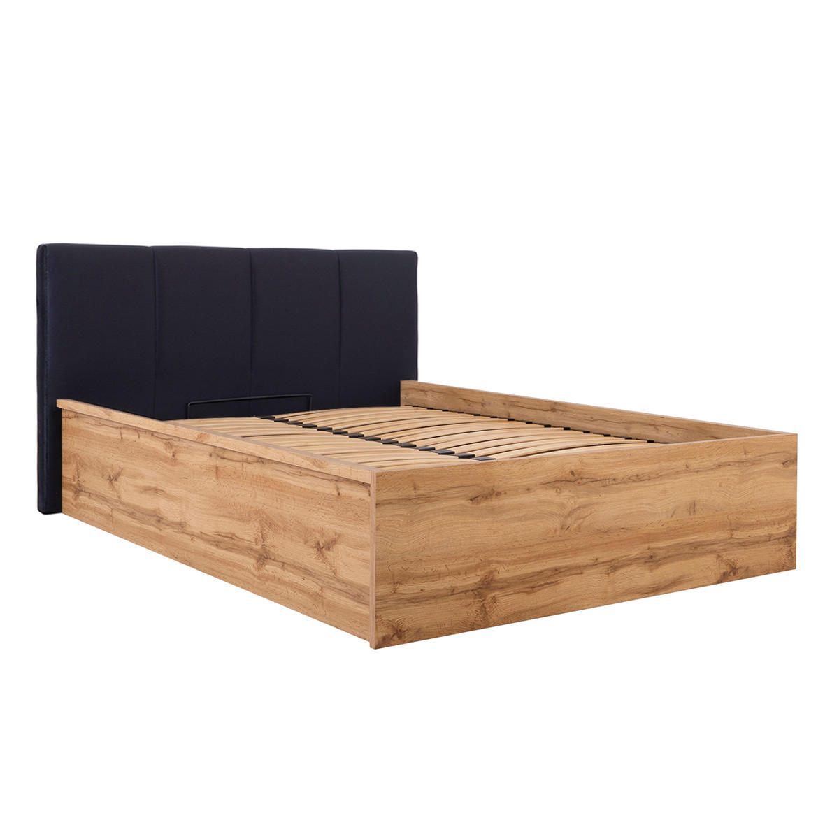 BOXSPRING POSTEL 140/200 Edwin Dřevo a černá - černá, kompozitní dřevo (140/200cm) - Petits-meubles