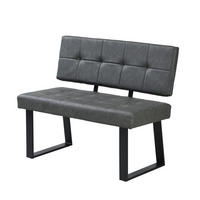 SITZBANK SIGFRID - Schwarz, Metall (100/48/56cm) - B&D Home