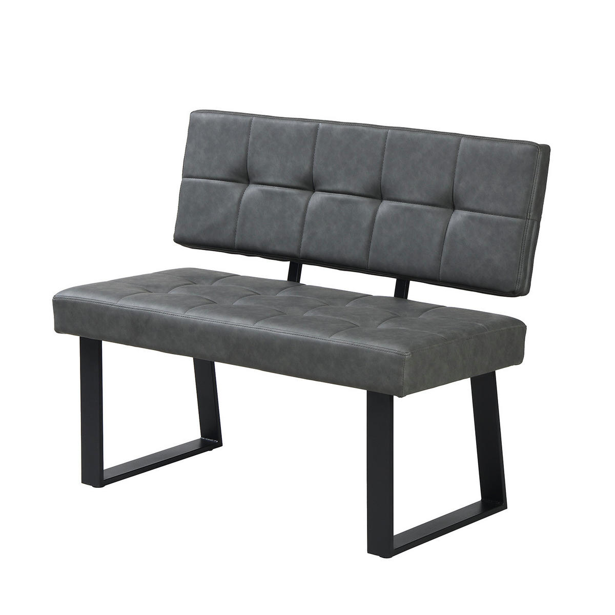 SITZBANK SIGFRID - Schwarz, Metall (100/48/56cm) - B&D Home