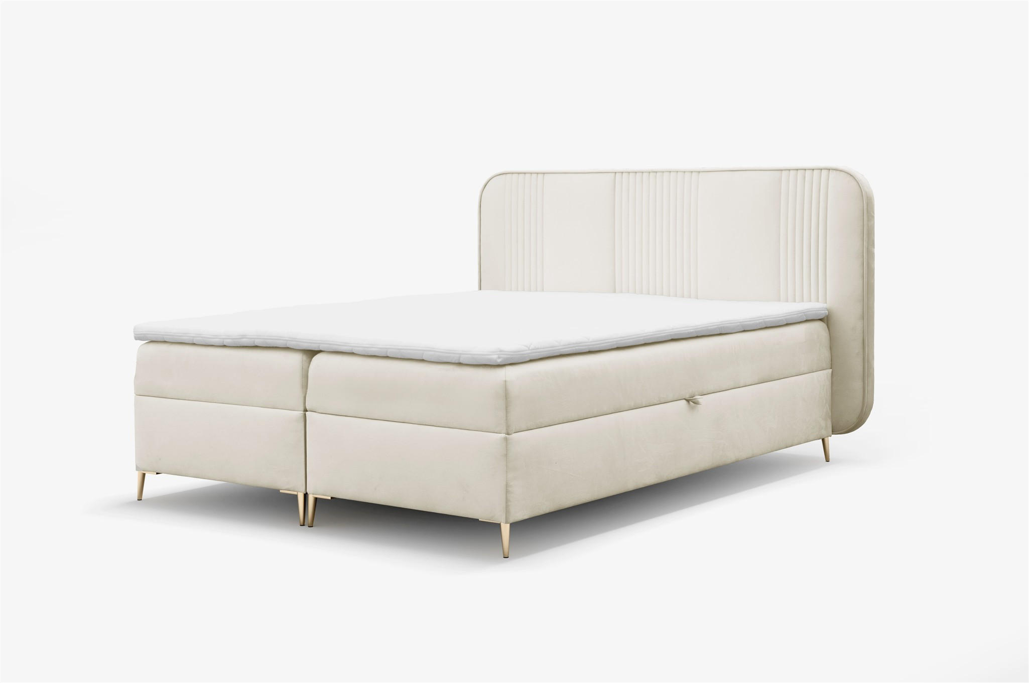 BOXBETT Avery Premium - Creme, Holzwerkstoff/Textil (120/200cm) - Fun Möbel