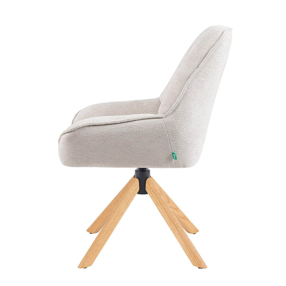 DREHSTUHL Mika-Leon - Honigeiche/Creme, Eichenholz/Holz (60/88/68cm) - DUBI Möbel