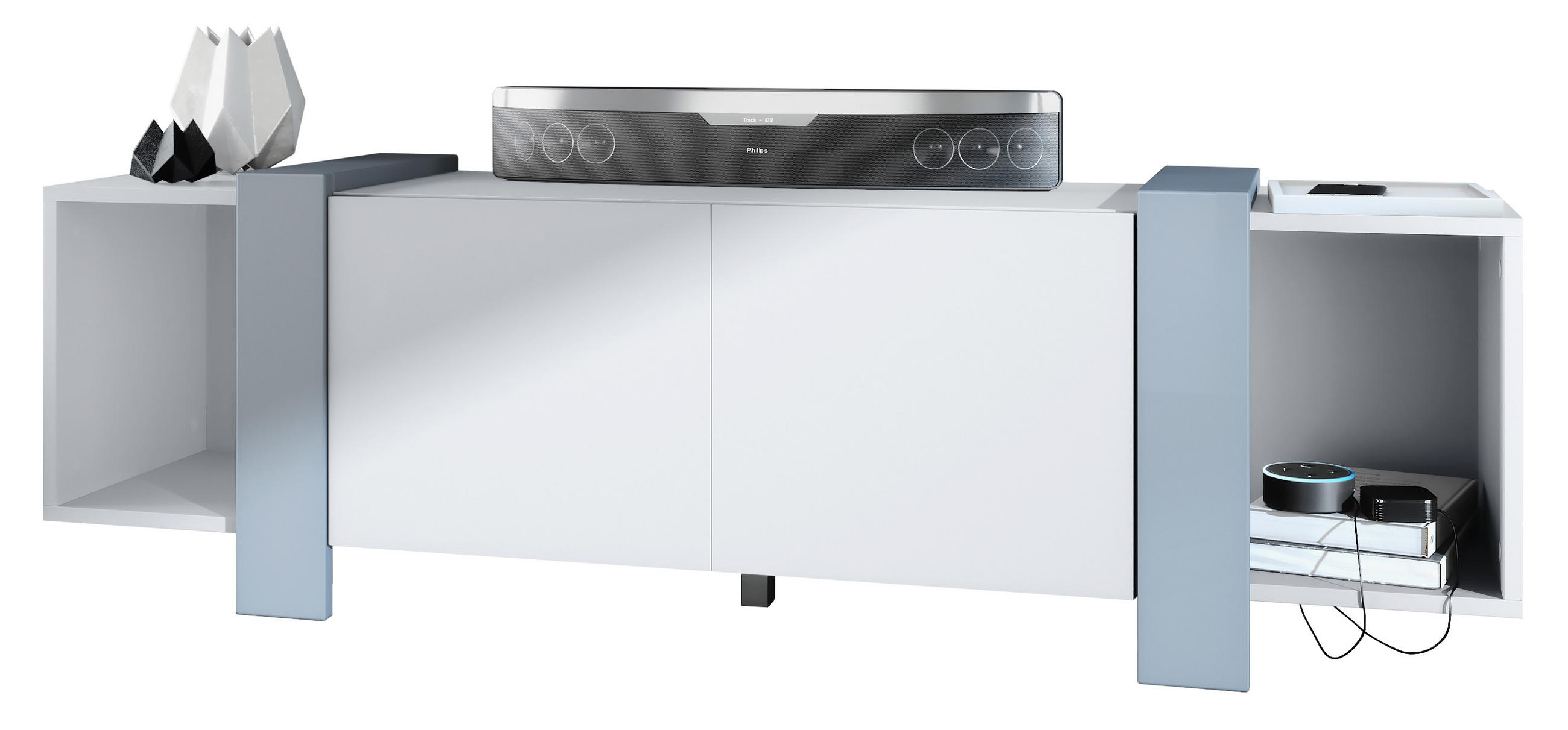 Vladon Lowboard Pastellblau 149x45.5x34 cm