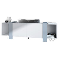 LOWBOARD Ida Blenden in Denim matt - Pastellblau, Holzwerkstoff (149/45.5/34cm) - Vladon