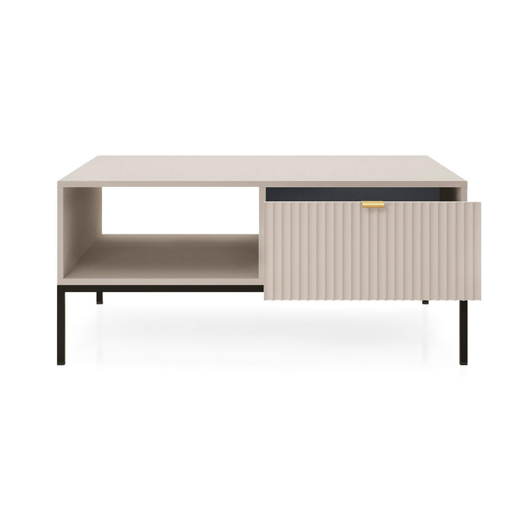 Thumbnail - Feldmann-Wohnen Couchtisch, Kaschmir, Holz, 1 Fächer, 2 Schubladen, Rechteckig, 104x46x68 cm, Wohnzimmer, Wohnzimmertisc...