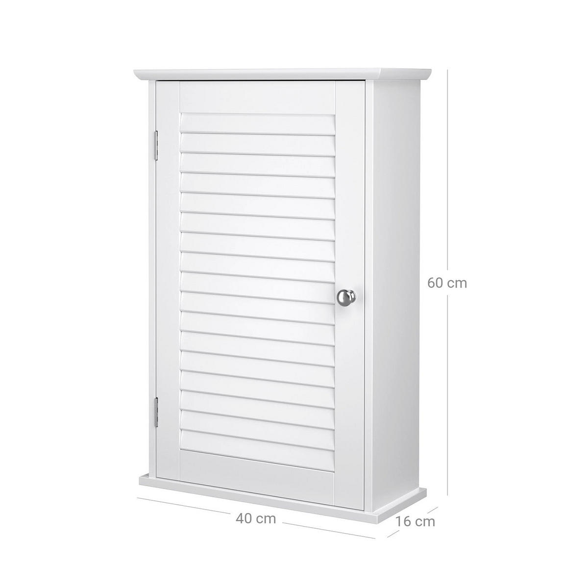 WANDSCHRANK BADEZIMMERSCHRANK - Weiß, Holzwerkstoff (16/60/40cm) - Hansiro
